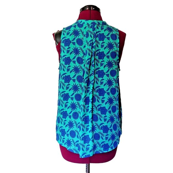 41 Hawthorn Breyson Blouse Top Multicolor Women Size Medium Pleated Spli… - Picture 2 of 7